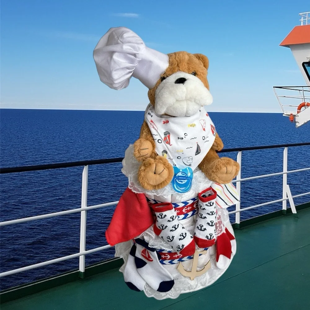 Nautical Doggy Diaper Cake